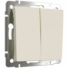 Изображение Выключатель двухклавишный проходной (айвори матовый) W1122062