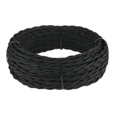Изображение Ретро кабель витой 2х2,5 (черный) 50 м W6452608